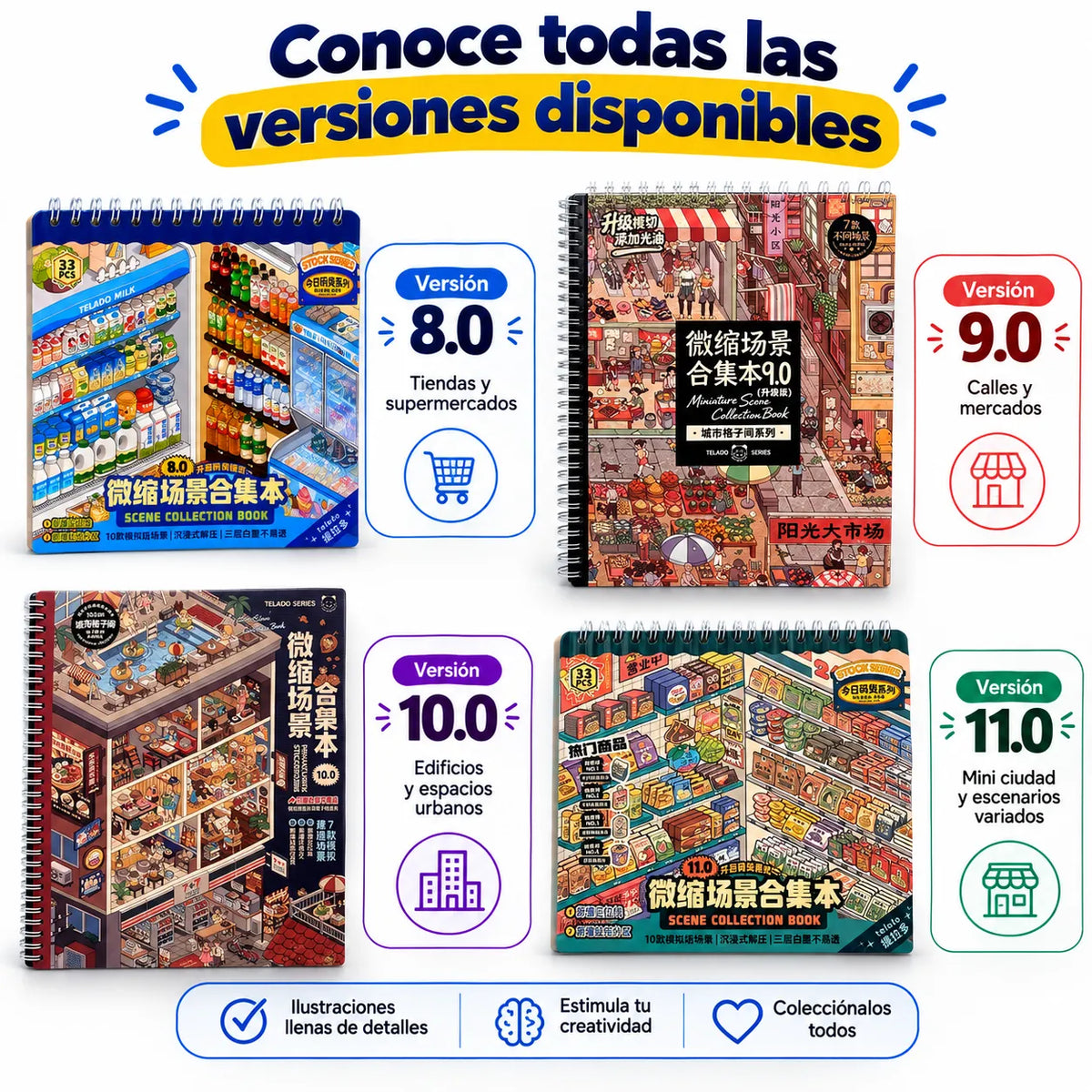 Pausa Creativa – Libro de Escenarios con Stickers