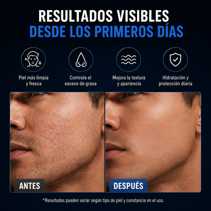 Kit rutina facial simple para hombres