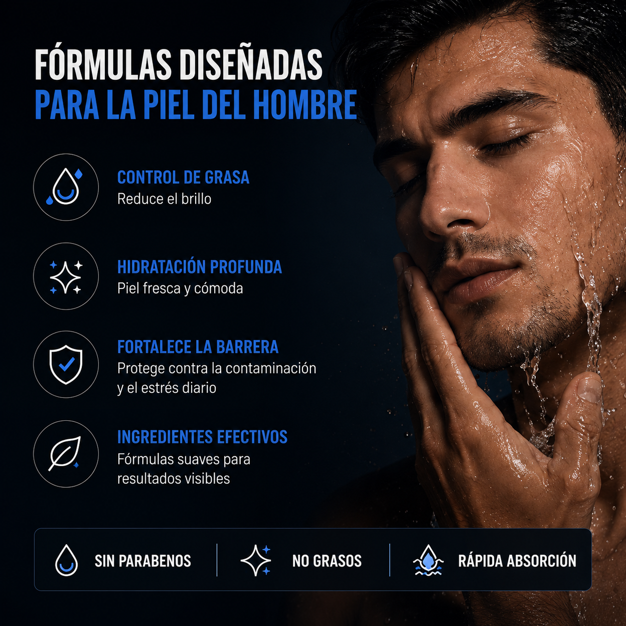 Kit rutina facial simple para hombres