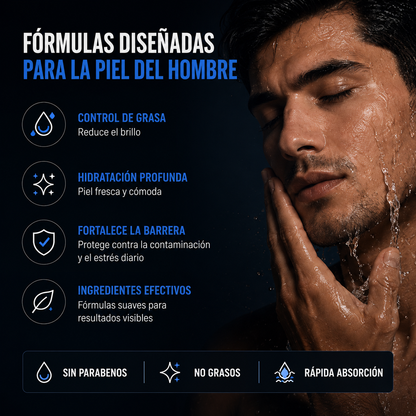Kit rutina facial simple para hombres